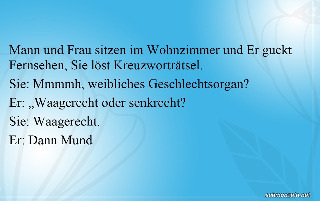 Wenn Mann und Frau ein Kreuzworträtsel zusammen machen Kreuzwortraetsel