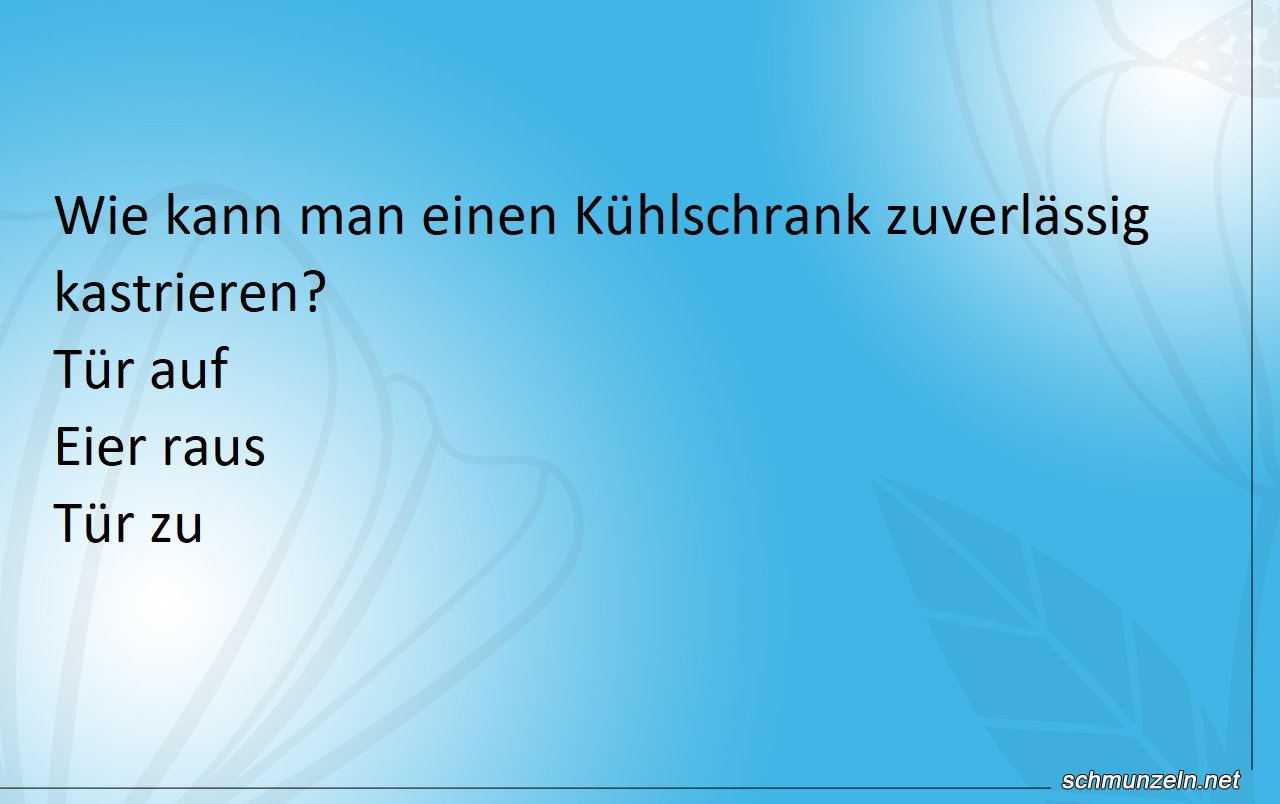 Kuehlschrank kastrieren