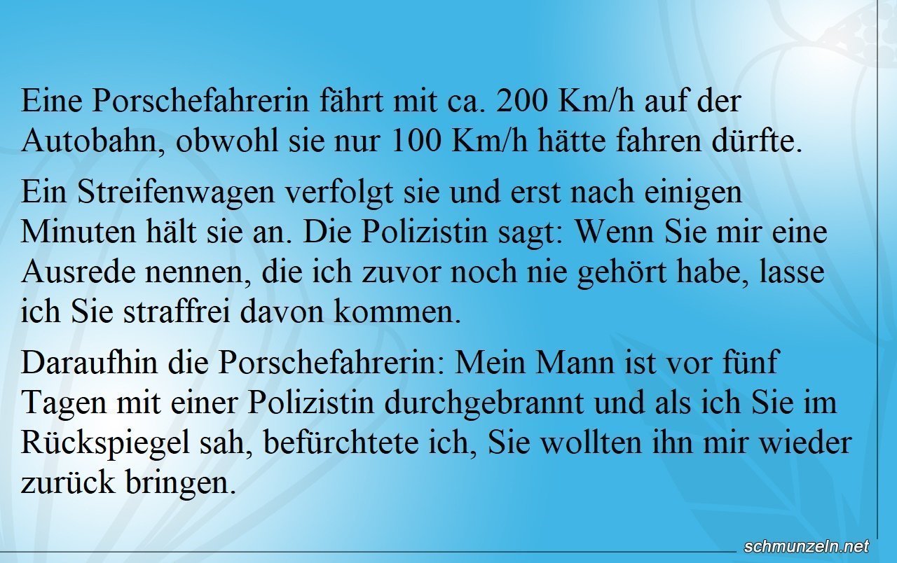 Wenn die Porschefahrerin Gas gibt Wenn die Porschefahrerin Gas gibt