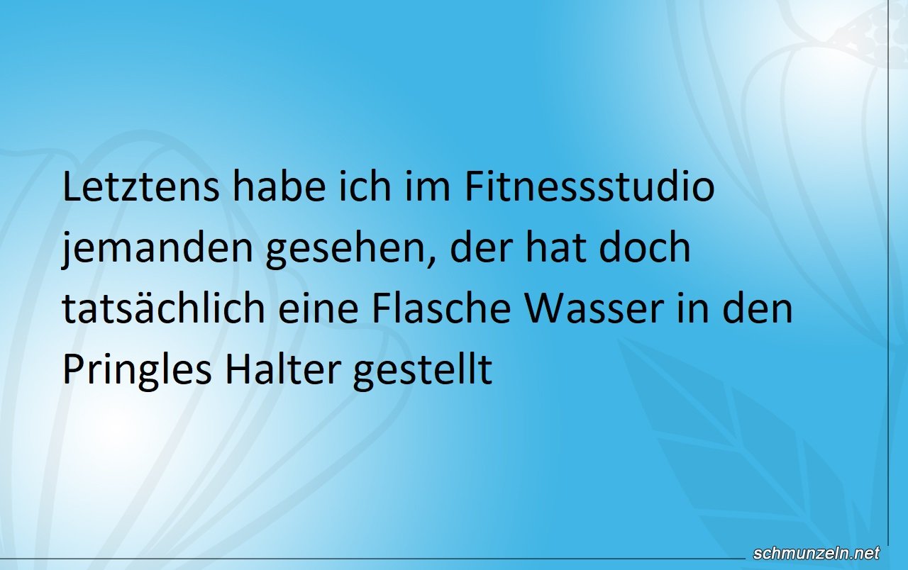 Pringles Halter am Laufband im Fitnessstudio Pringles Halter