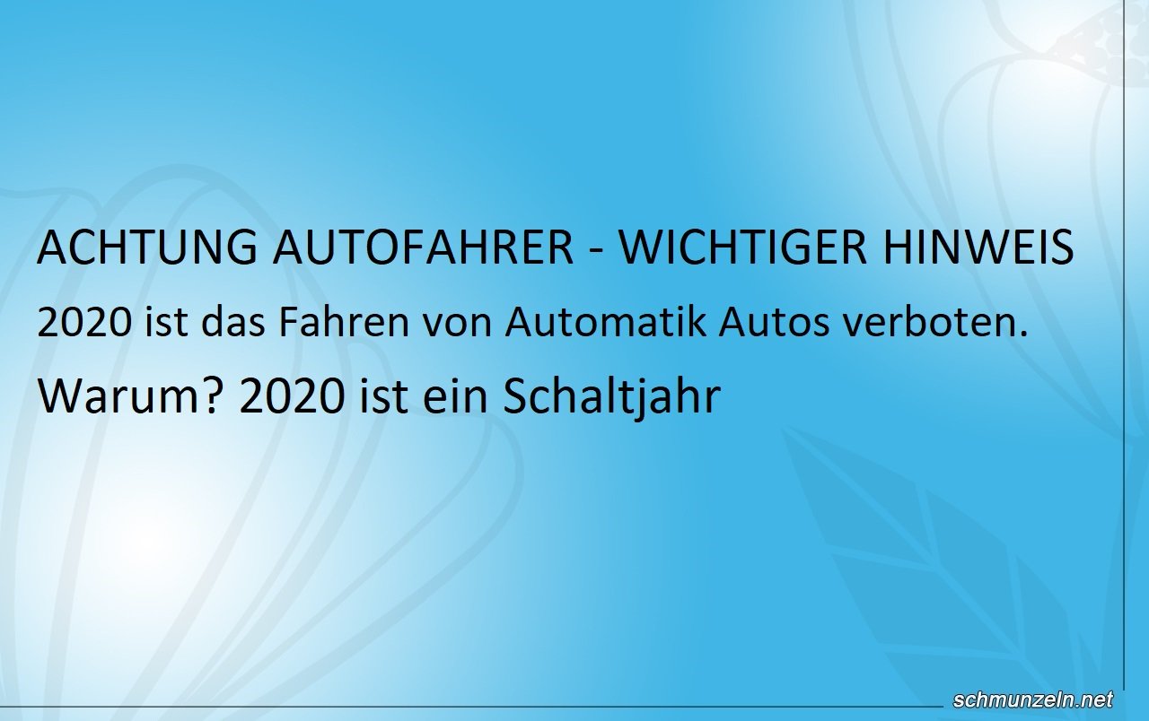 Schaltjahr Auto