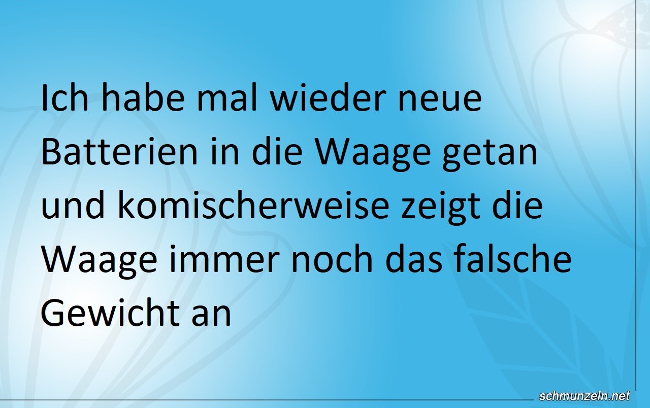 Die Waage spinnt und zeigt falsches Gewicht an gewichtfail