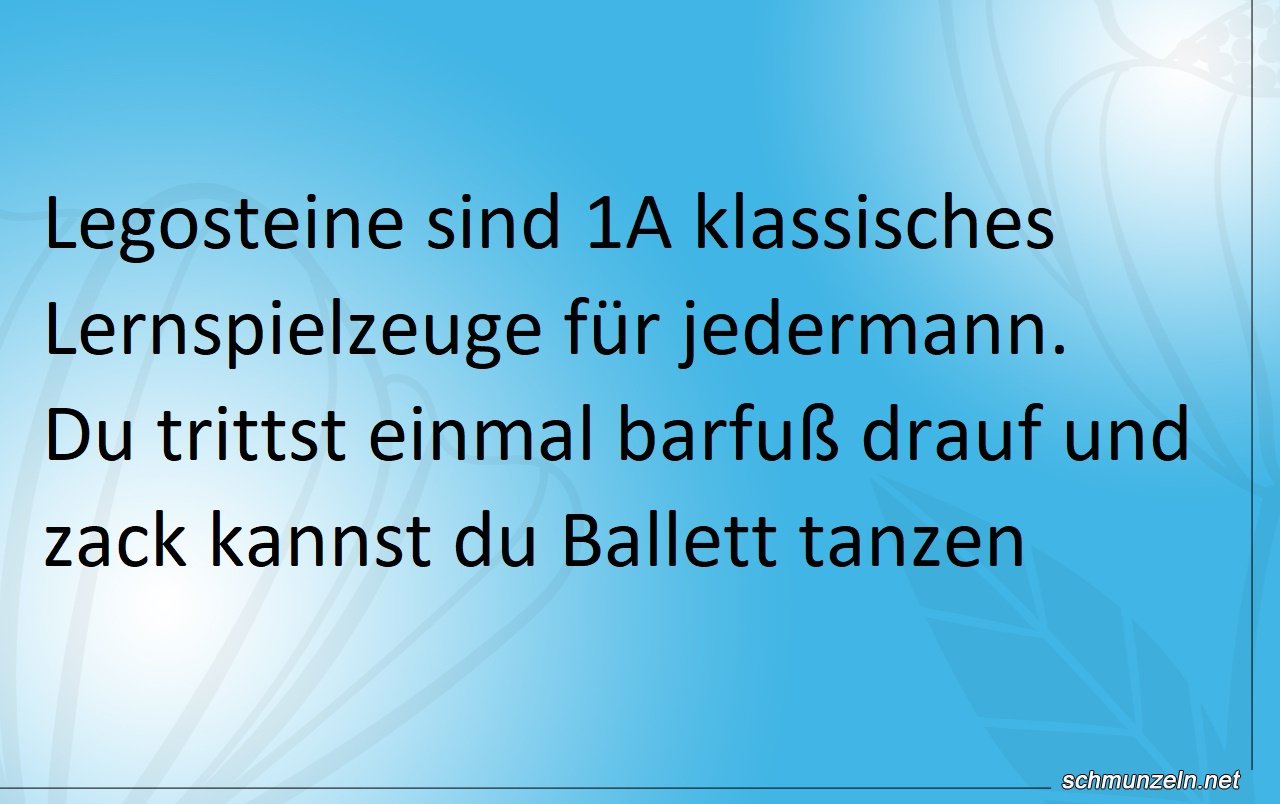 Legosteine helfen beim Ballett lernen Legosteine helfen beim Ballett lernen