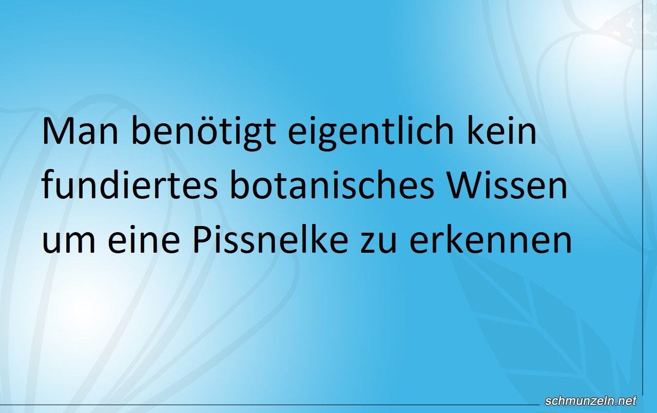 Unnützes botanisches Wissen Unnützes botanisches Wissen