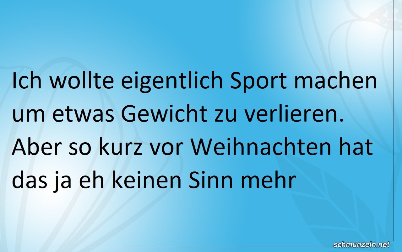Die Sinnfrage - Sport vor Weihnachten machen Die Sinnfrage - Sport vor Weihnachten machen
