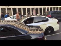 Aggressive BMW Fahrer in London mit Straßenkampf aggressive bmw fahrer in london