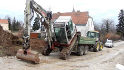 Bagger aufladen ohne Rampe bagger aufladen ohne rampe