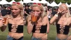 blondine ext bier in einer sekun