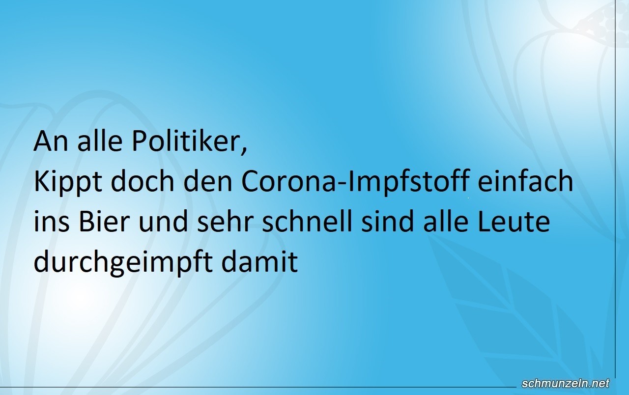 corona impfstoff bier