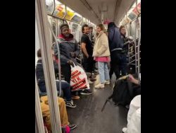 corona virus prank in nyc subway