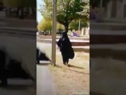 die burka und der pfosten