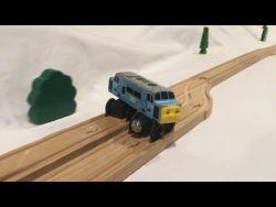 diesel train stunts mit holz lok