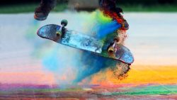 explosions of color skateboardin