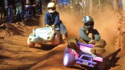 extreme barbie jeep racing