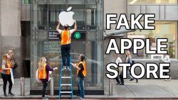fake apple store in u bahn aufzu