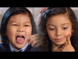 kinder probieren teures essen