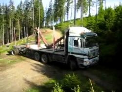 lkw wenden am abhang