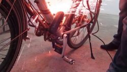 mit der flex ein fahrradschloss