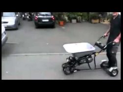 motorisierte schubkarre fahren