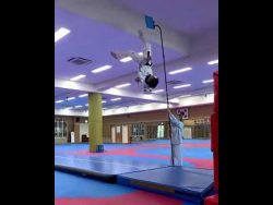sehr hoher taekwondo backflip