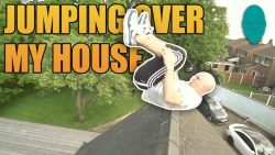 Sprung über ein Haus sprung ueber ein haus