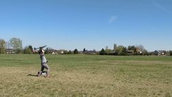 testflug fuer das modellflugzeug