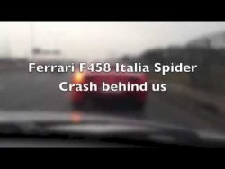 unfall eines ferrari f458