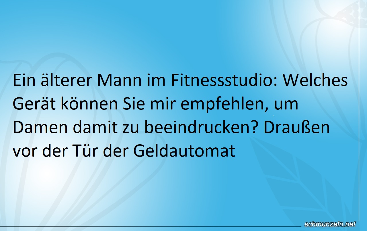Als älterer mann im Fitnessstudio Frauen beeindrucken altmann sportstudio