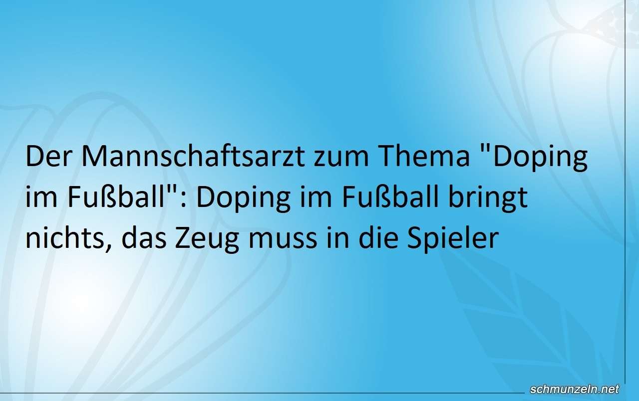 doping fussball