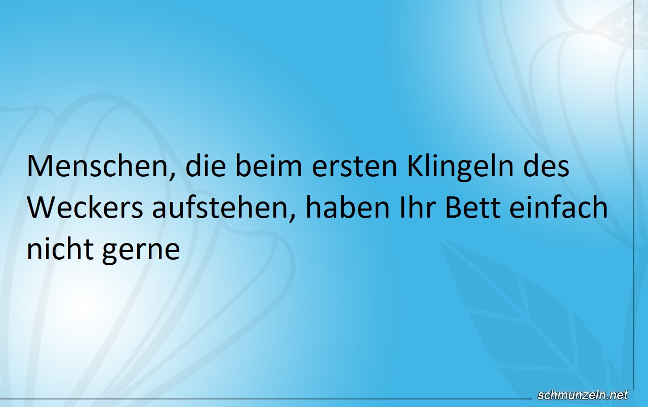 erstes weckerklingeln