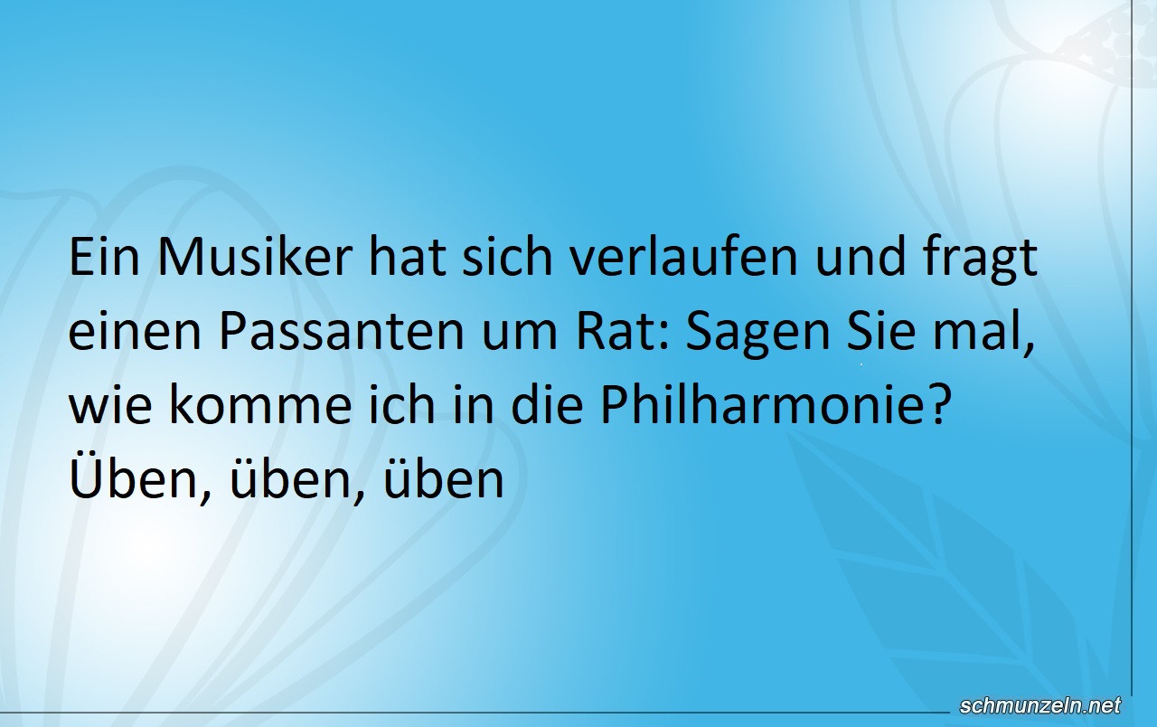 Ein Musiker hat sich verlaufen und fragt einen Passanten um Rat Ein Musiker hat sich verlaufen und fragt einen Passanten um Rat