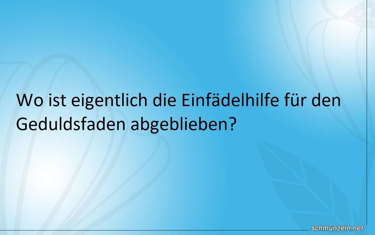 Geduldsfaden einfaedeln