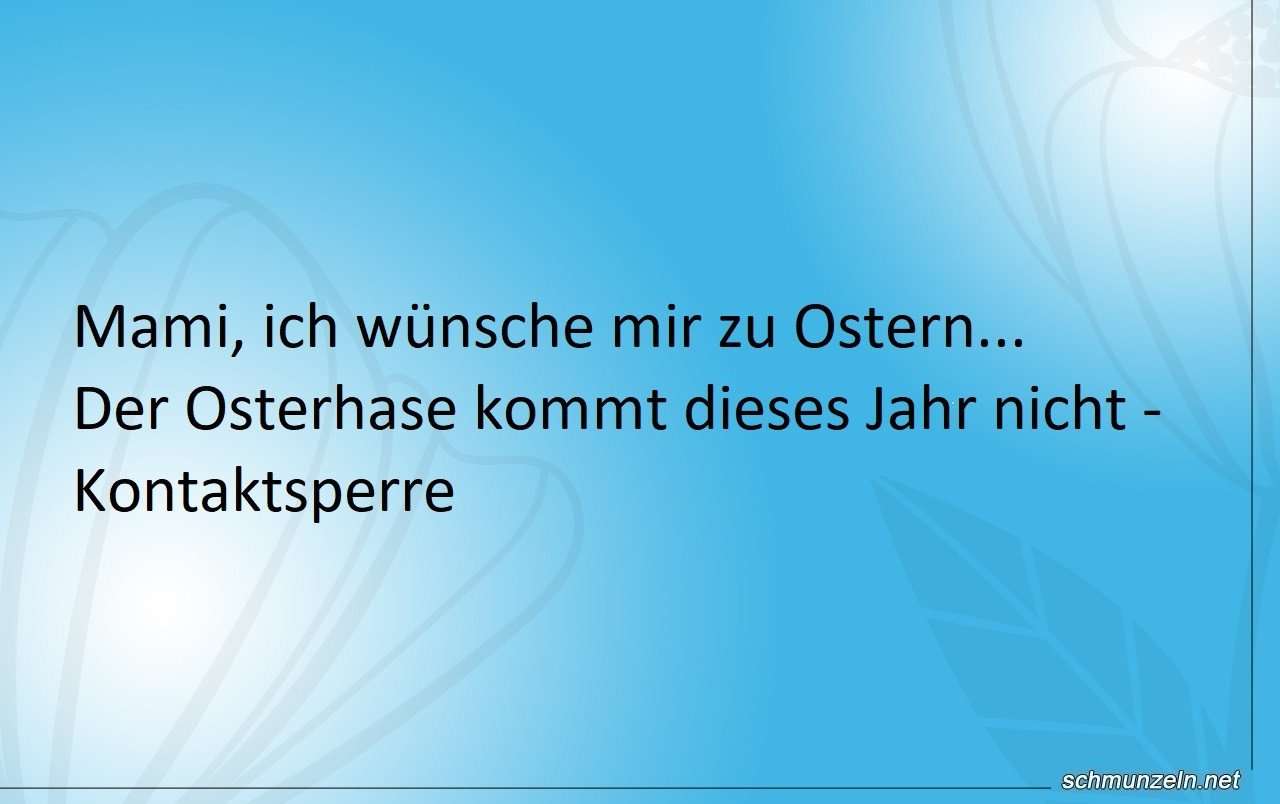 osterhase kontaktsperre