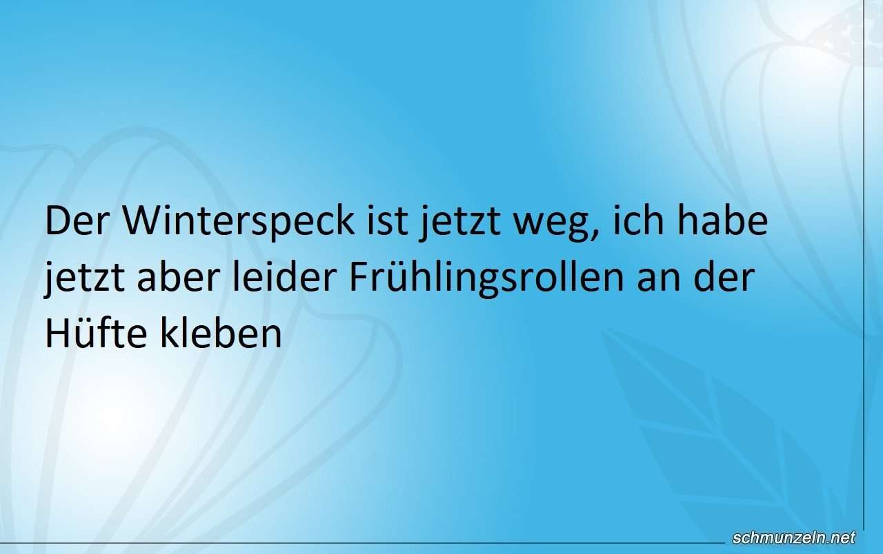 winterspeck wegrollen