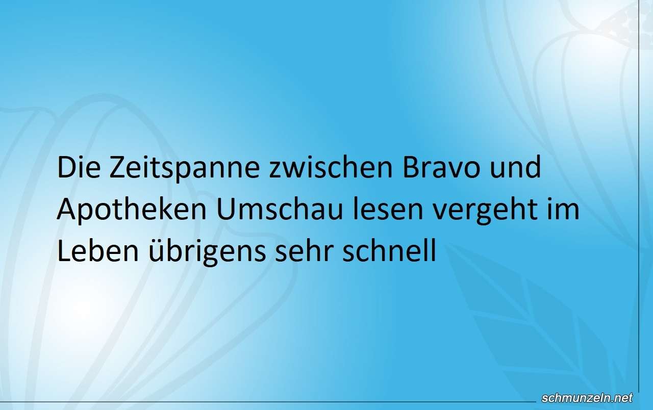 Die Zeitspanne zwischen Bravo und Apotheken Umschau lesen zeitschriften zeitspanne