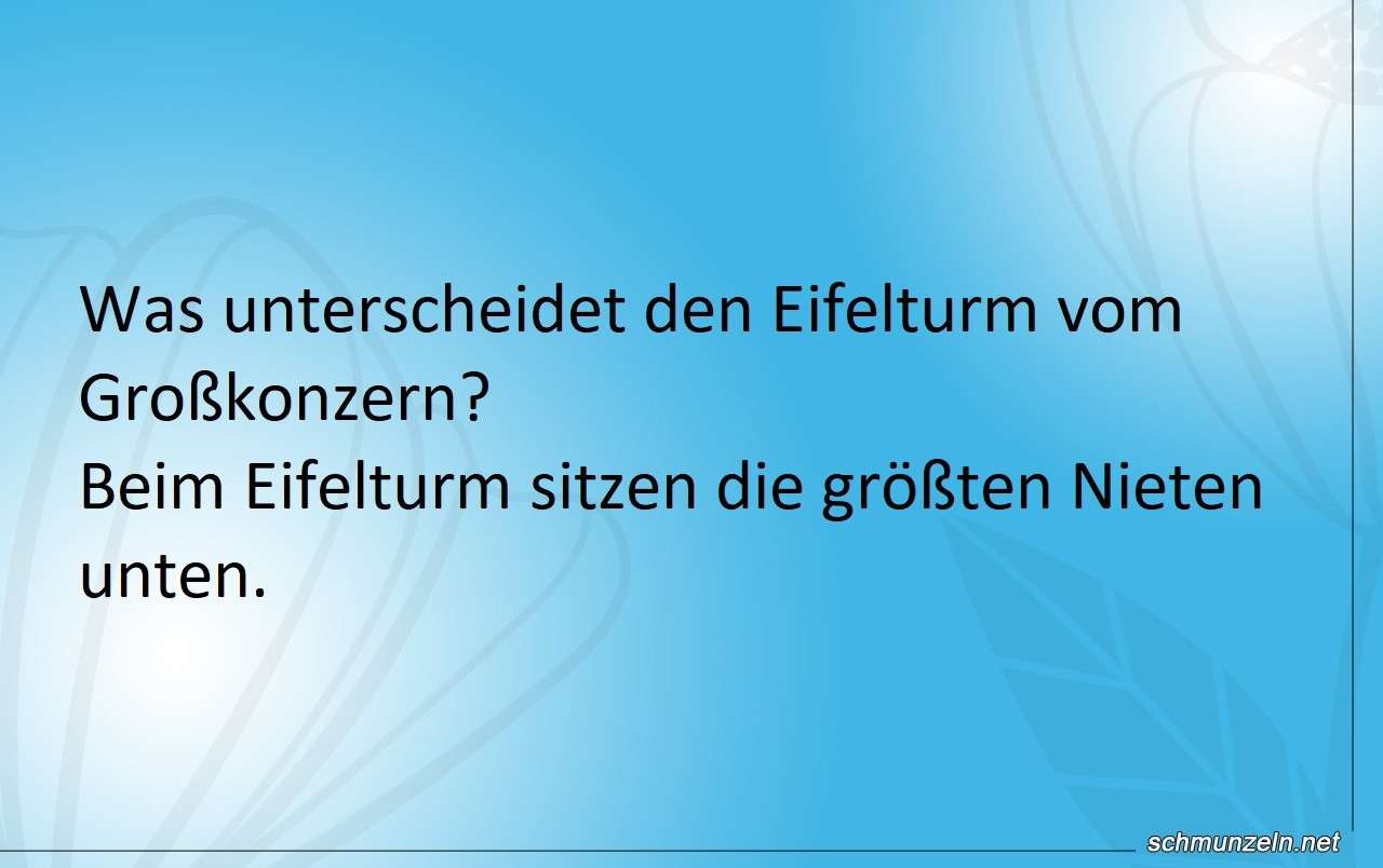 Was unterscheidet den Eifelturm vom Großkonzern? eifelturm grosskonzern