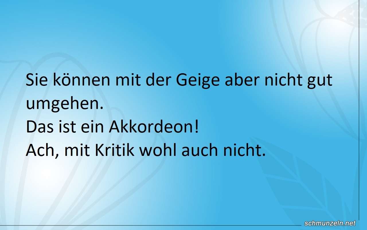 Sie können mit der Geige aber nicht gut umgehen geige nichtumgehen
