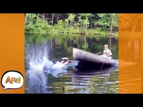 Watch His Dive FLIP The Whole BOAT 😂 | Best Funny Fails dive flip