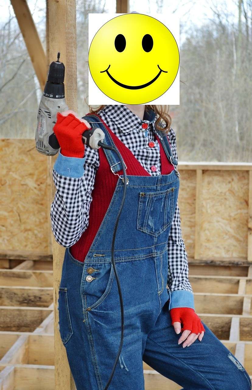 Schatz, bohre mal mit dem Akkuschrauber das Loch frau bohrer