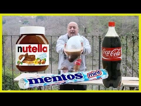 Was ergeben Cola + Nutella + Mentos + Durex? versuch essen