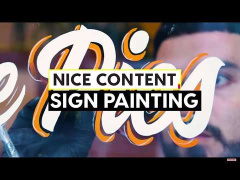 handhgemalte werbung