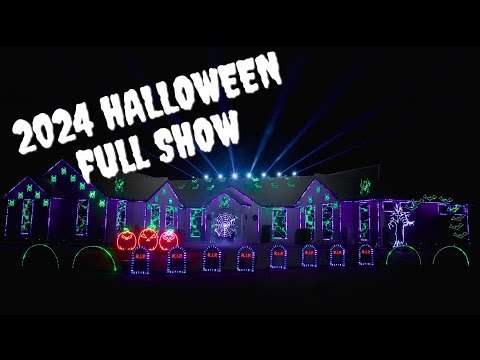 Halloween Light, Laser, and Fire Show 2024 in 4K halloween show