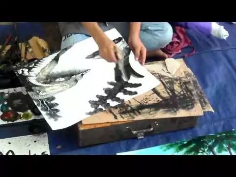 junger strassenkuenstler