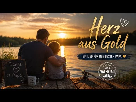 Herz aus Gold | Alles Liebe zum Vatertag gold-herz